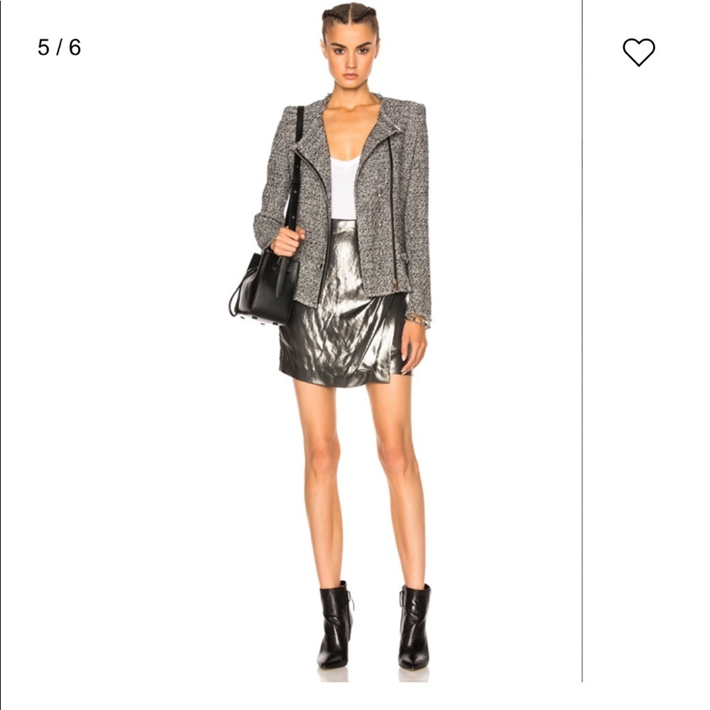 NEW • IRO • Shanina Metallic Wrap Mini Skirt 40